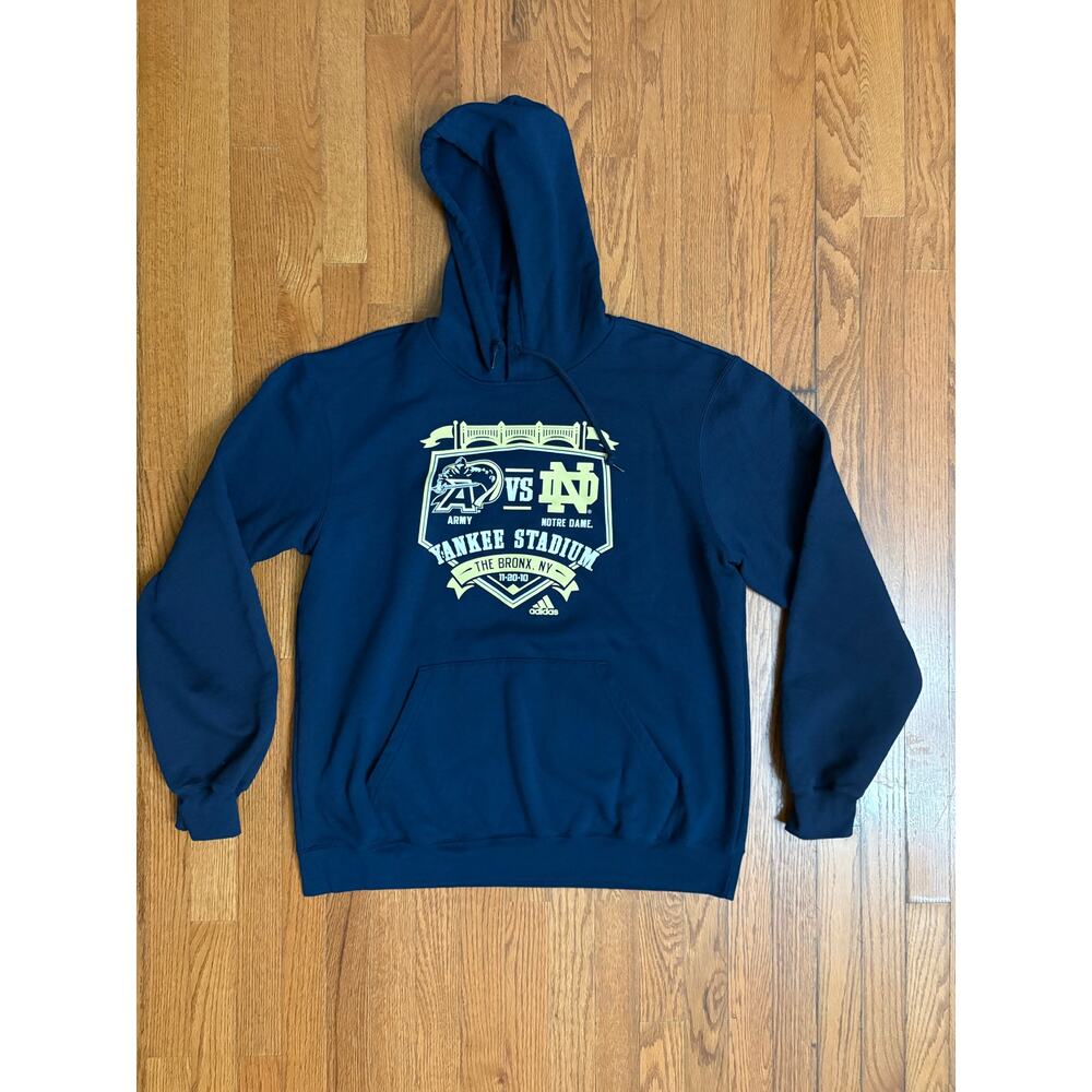 Adidas Army Notre Dame Yankee Stadium 11-20-10 Men's‎ Large Hoodie Sweatshirt